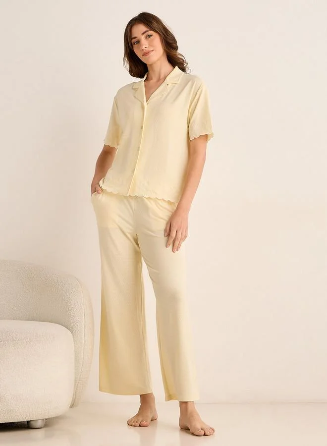 Splash FAV Pyjama Set Button Down Shirt & Pants