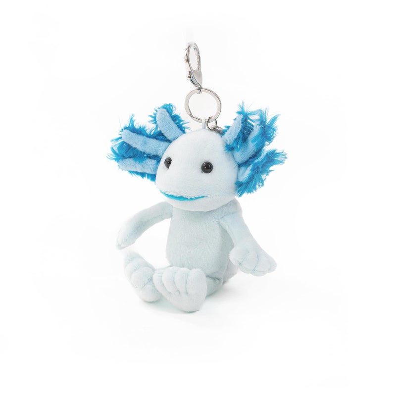 Plushland Magnetic Axolotl Pair - Coral & Aqua Hand-Holding Plush Keychain Set, Healing Emotional Support Gift with Heart Charm, Ocean Animal Charm for Resilience 4 Inches (Healing Axolotl Pair) - Image 3