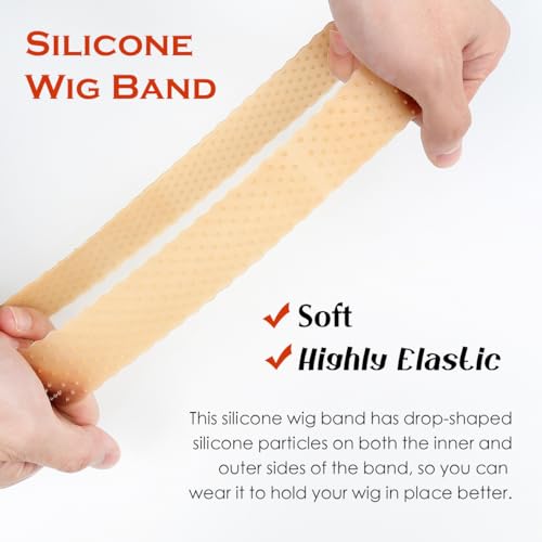 Yuest 3 Pcs Silicone Wig Grip Bands for Lace Front Wigs with Grip Caps - Image 3