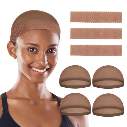 Yuest 3 Pcs Silicone Wig Grip Bands for Lace Front Wigs with Grip Caps - Image 1