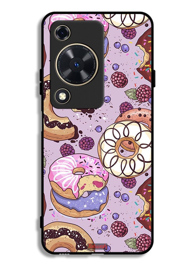 Tolwak Huawei Nova Y72S Protective Case Cover Donuts Art