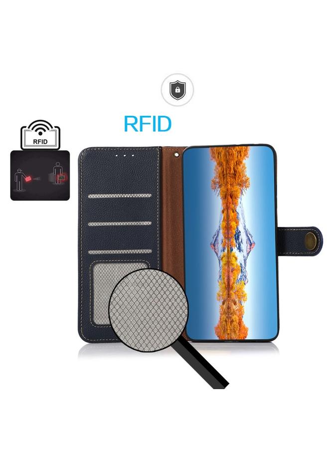 S-TOP Case For OnePlus CE4 5G Global KHAZNEH Custer Genuine Leather RFID Phone Case - Image 4