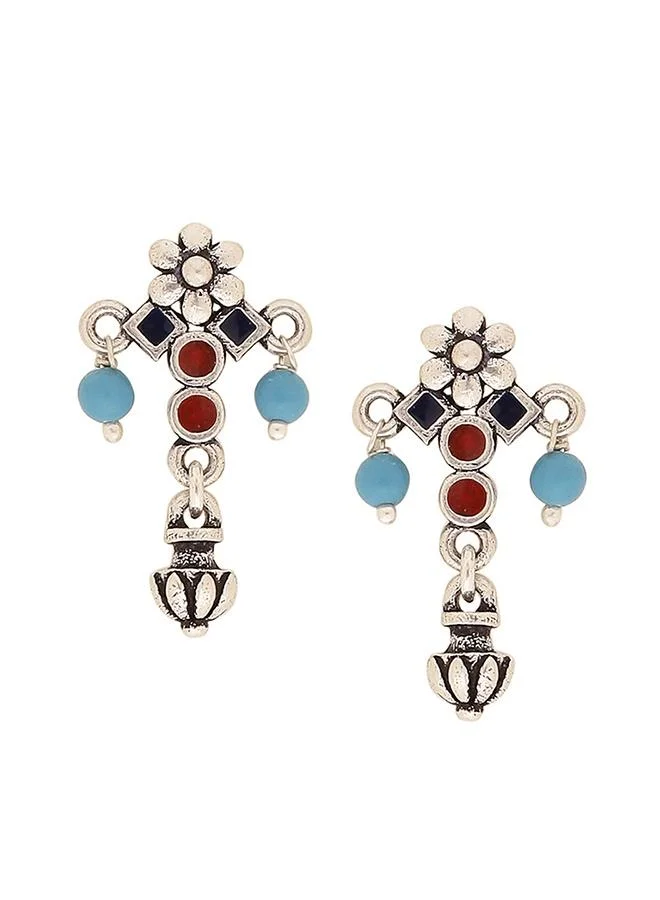 VOYLLA Moksha Floral Drop Earrings