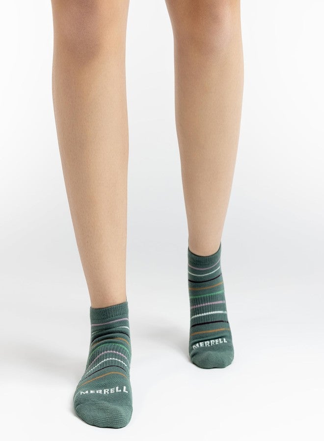 ميريل جوارب ميريل للجنسين، مصنوعة من مواد معاد تدويرها، قصيرة، عبوة من 3 أزواج، ألوان أرجوانية متنوعة، مقاس صغير/متوسط - Image 3