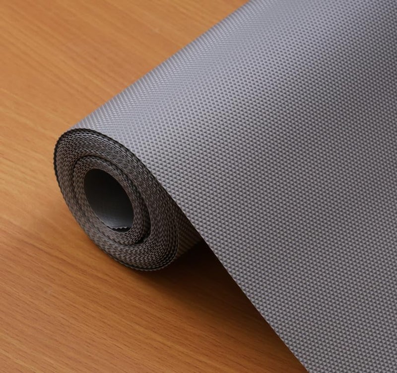 Easy Home EASYHOME Multipurpose EVA Anti-Slip Mat (45cm x 1.5 Meter, Grey) – Waterproof, Washable Shelf Liner Roll Sheet for Kitchen, Bathroom, Drawers, Cabinets, Fridge & Table Mat - Image 1
