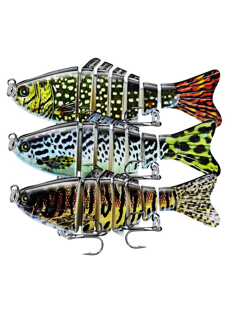 Generic 3-Piece Routine Sub Hard Bait 15.5g Multi Section Fish 7-Section Lure Biomimetic Bait Fake Bait Set 10cm  - Image 2