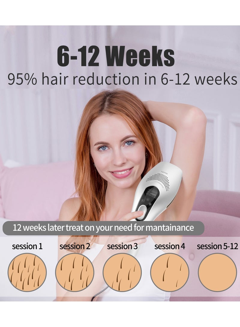 ديس جهاز إزالة الشعر بالليزر GP590 Plus غير محدود ومضات IPL للتبريد 0.9 ثانية، آلة إزالة الشعر الدائمة غير المؤلمة مع 3 مصابيح (HR+AC+SR) فضي - Image 5