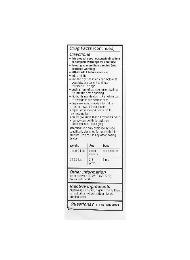 Genexa Genexa, Infants' Pain & Fever, Organic Cherry, 160 mg, 2 fl oz (59 ml)  - Image 3