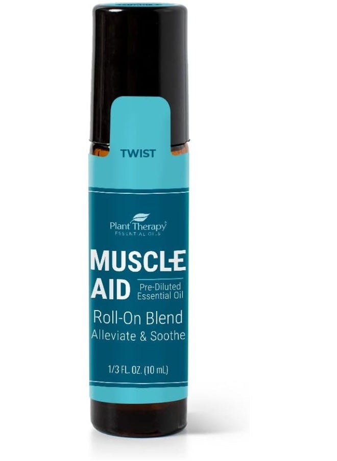 Plant Therapy - Plant Therapy Muscle Aid Synergy Pre-Diluted Roll-On 10 mL (1/3 oz) 100% Pure, Therapeutic Grade - Image 1