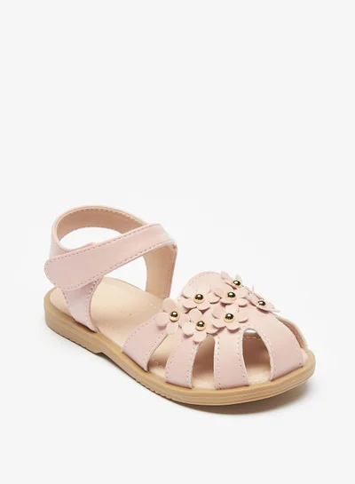 Flora Bella Flora Bella Embellished Sandals with Hook and Loop Closure