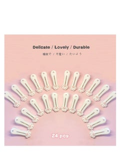 SYOSI SYOSI Plastic Clothespins Laundry Clothes Pins Traceless Clothes Pegs, Bag Clips, Food Package Clip, with Cute Cat Claw Pattern for Hanging Clothes, Traceless Clothes Pegs Snack Bags Clips 24 Pack  - Image 5