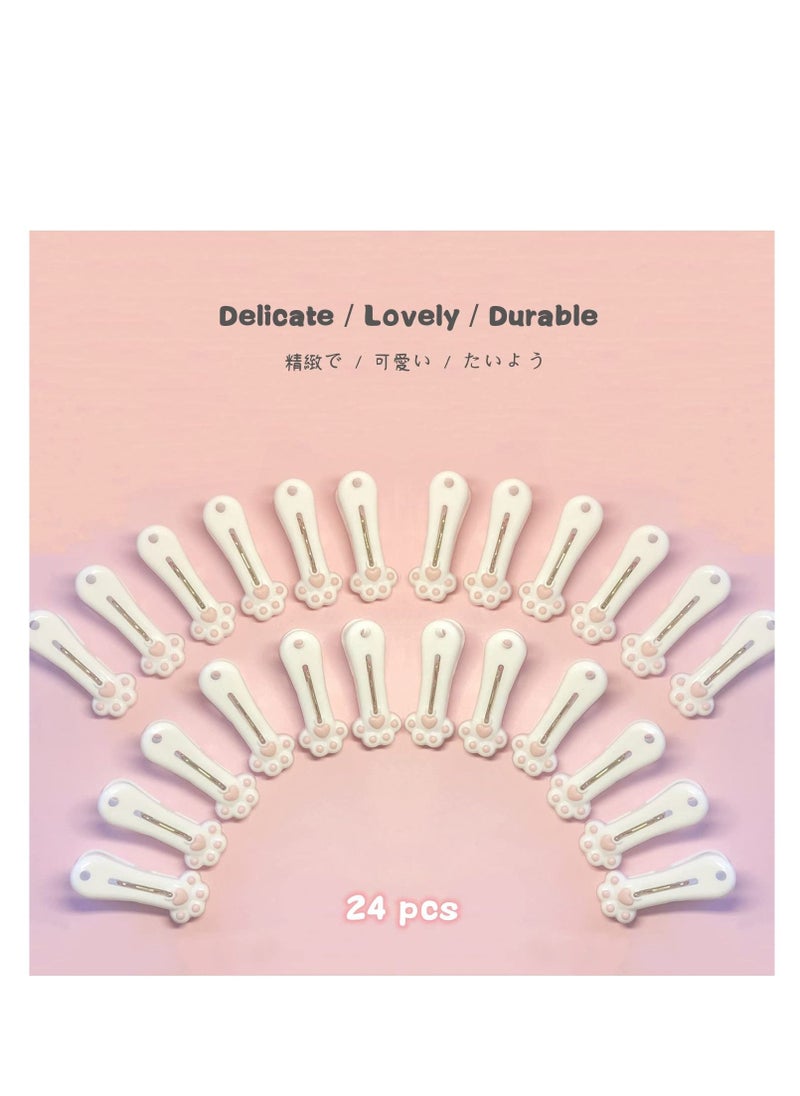 SYOSI SYOSI Plastic Clothespins Laundry Clothes Pins Traceless Clothes Pegs, Bag Clips, Food Package Clip, with Cute Cat Claw Pattern for Hanging Clothes, Traceless Clothes Pegs Snack Bags Clips 24 Pack  - Image 5