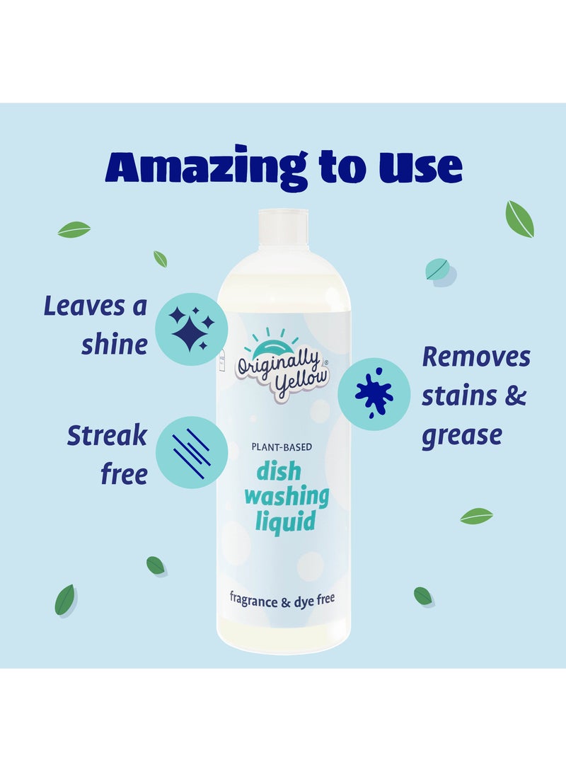 Originally Yellow Dish Wash Plant Based Fragrance Free - Image 2