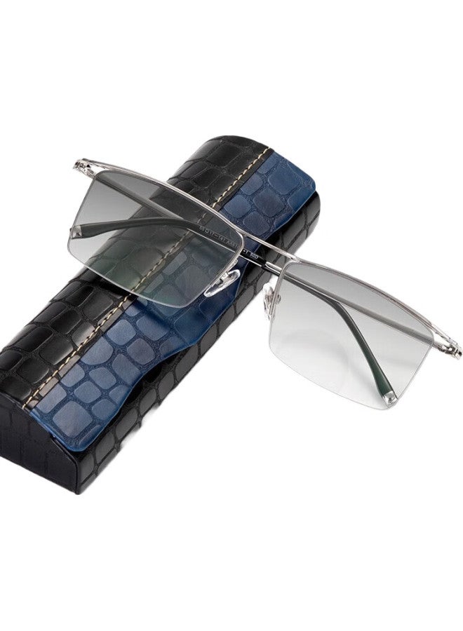 Sunset Red Men'S Intelligent Color-Changing Invisible Bifocal Glasses With Dual Light For Far And Near Use, Anti-Blue Light Reading Glasses Ax6102 +2.50 Strength - Image 2