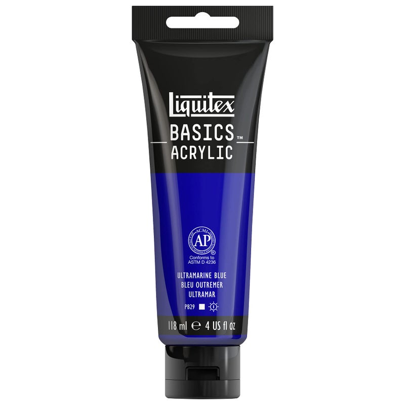 Liquitex BASICS Acrylic Paint 118ml 4oz Tube Ultramarine Blue