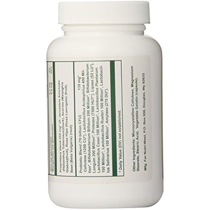 nutri-west Total Probiotics 120 Capsules, 2.4 Ounce - Image 3