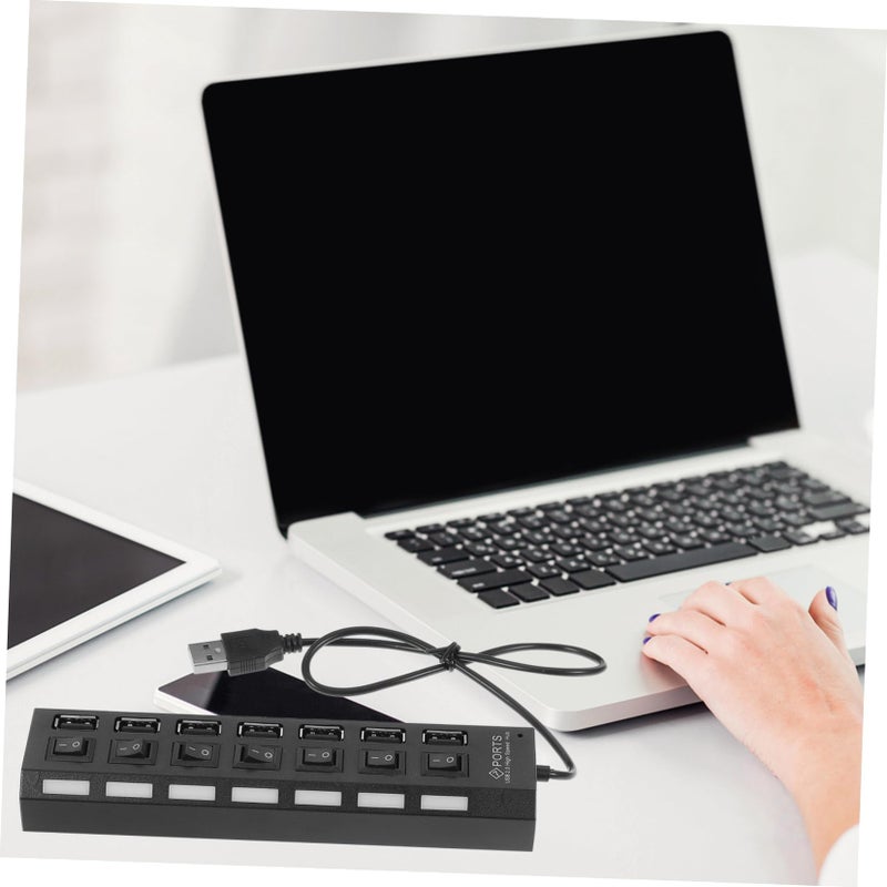 7 Port USB Hub High Speed Data Transfer Portable USB Splitter for Laptop Computer - Image 5