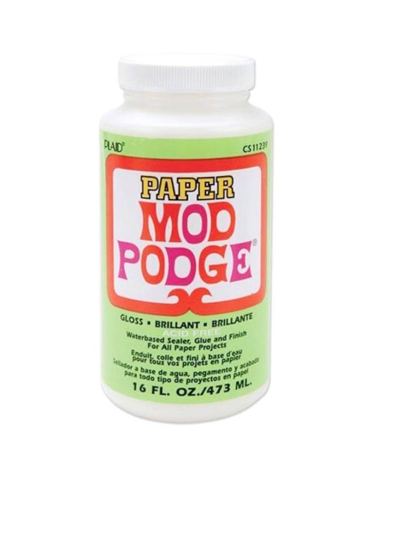 Mod Podge Paper Gloss Finish 16oz - pzsku/Z5A96690BEA5FDE2B2292Z/45/_/1650708563/e7696e13-3d8e-4f58-a473-7a6d8c3b72e2