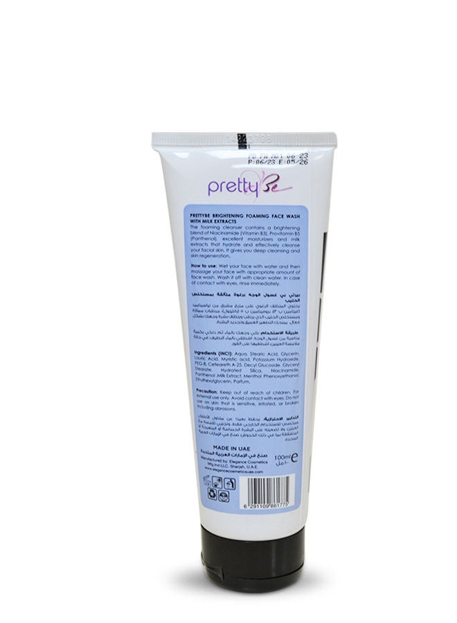Pretty Be Brightening Foaming Facial Face Wash with Milk Extracts, Suitable for All Skin Types 100ml - Image 2