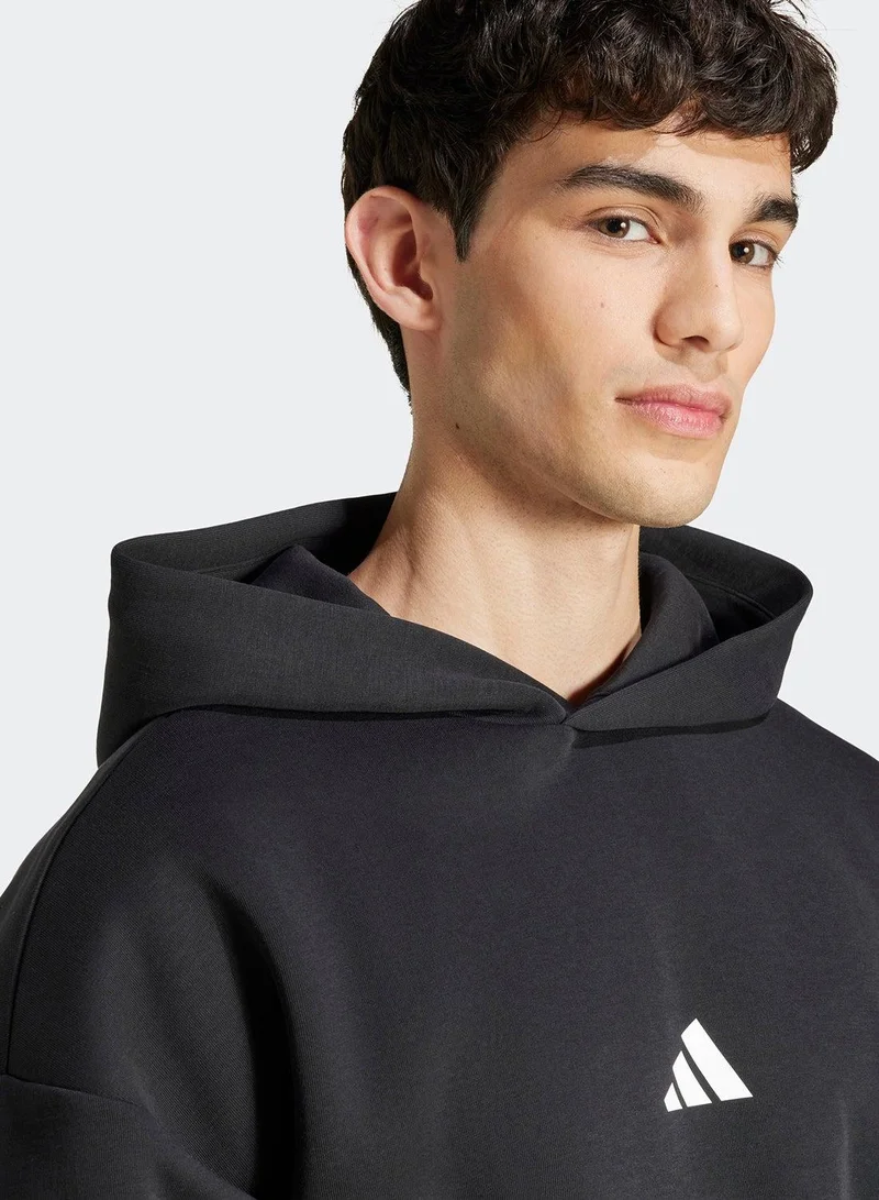 Adidas BLACK Future Icons Three Stripes Hoodie for Men | Best Price UAE