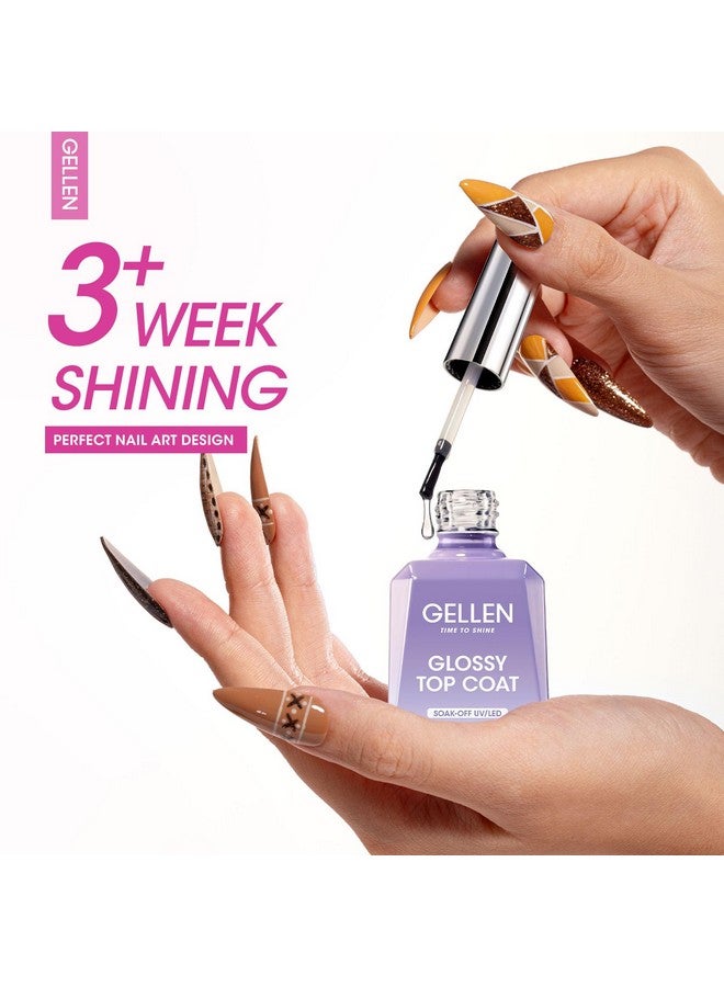 Gellen Builder Nail Gel With Gel Top Coat Base Coat, 3 Pcs 18Ml Top Coat Gel Nail Polish Set, Soak Off Hard Builder Gel In A Bottle For Nail Extension Strengthen Manicure Salon At Home - Image 4