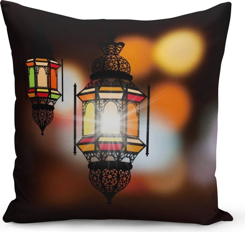 Filamente Ramadan Special Patterned Double Sided Digital Printed Cushion Cover 