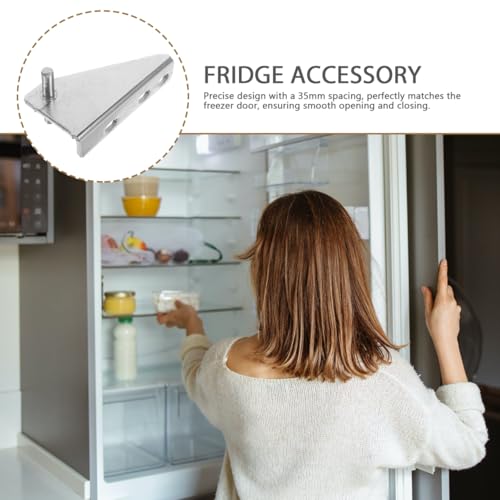 Yardenfun 2pcs Fridge Hinges Refrigerator Hinges Freezer Door Replacement Fridge Small Supply Repairing Freezer Xiaobing Stainless Steel Household S01 35mm - Image 2