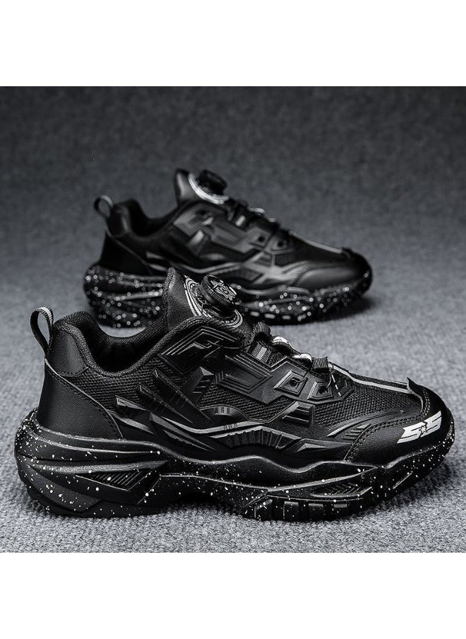Generic Autumn Men's Casual Sports Shoes Thick Sole Trendy Hong Kong Style Breathable Rubber Outsole EVA Insole Men's Sneakers  - Image 1