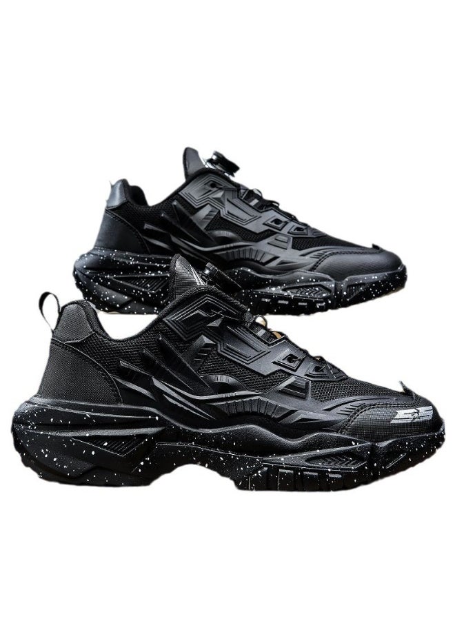 Generic Autumn Men's Casual Sports Shoes Thick Sole Trendy Hong Kong Style Breathable Rubber Outsole EVA Insole Men's Sneakers  - Image 2