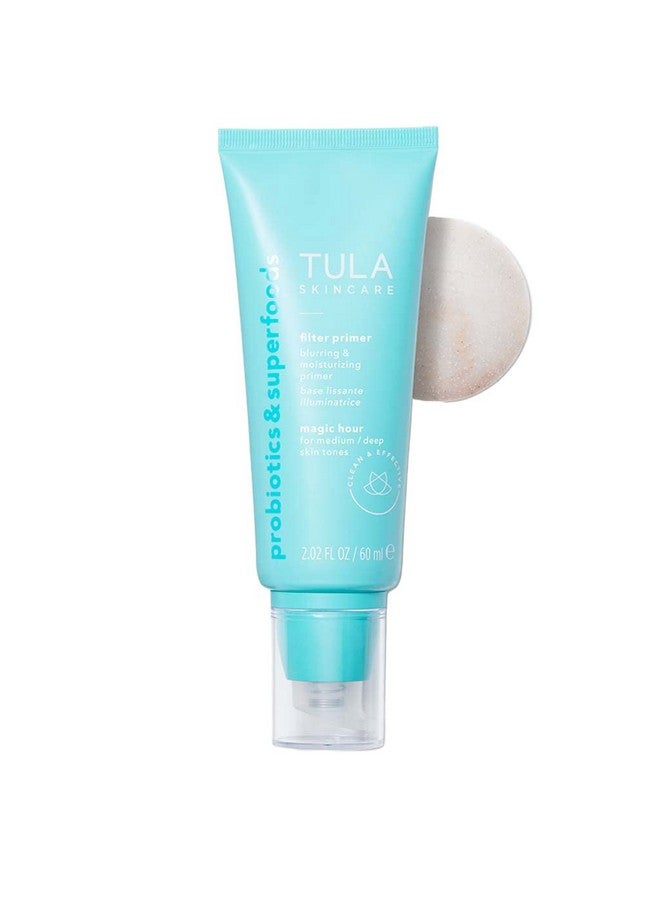 TULA Skin Care Face Filter Blurring And Moisturizing Primer ; Smoothing Face Primer Evens The Appearance Of Skin Tone & Redness Hydrates & Improves Makeup Wear (Supersize Magic Hour/Medium Deep) - Image 2