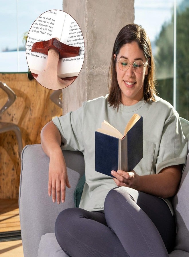 سليفرديو حامل صفحات الكتب، فاصل كتب مصنوع يدويًا من خشب الجوز، حامل فتاحة كتب من الخشب الطبيعي، إكسسوارات قراءة الروايات لمحبي الكتب، هدايا عيد الميلاد للقارئ والمعلم والطلاب وعشاق الكتب وأمناء المكتبات - Image 5