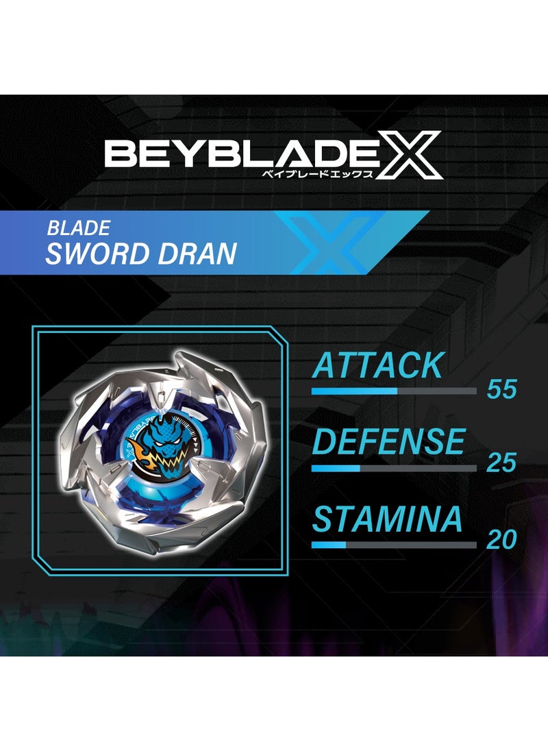 BEYBATTLE BURST - Beyblade X Launcher Sword Dran 3-60F | Right Spinning Attack Type Top and Launcher | Takara Tomy-designed Beyblade X | Gift for Beyblade Lovers and Kids - Image 1