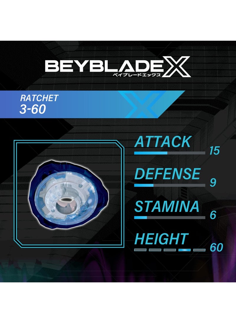 BEYBATTLE BURST - Beyblade X Launcher Sword Dran 3-60F | Right Spinning Attack Type Top and Launcher | Takara Tomy-designed Beyblade X | Gift for Beyblade Lovers and Kids - Image 1