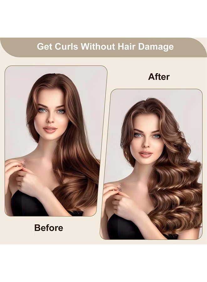 HTKCRX 3PCS Heatless Hair Curler, Rods With Hook, Heatless Curling Rod For All Hair Types, No Heat Curlers To Sleep In, Overnight Heatless Curls For Blowout Hair (Khaki) - Image 5
