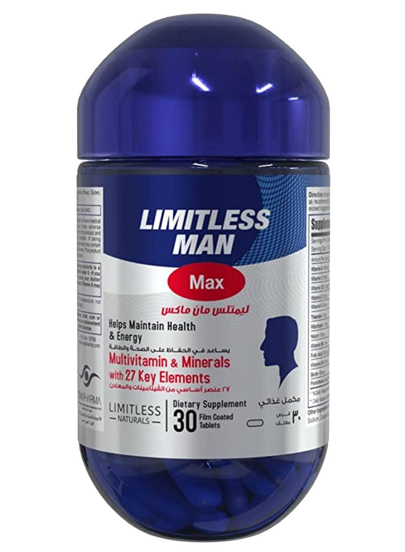 Limitless Manmax M.Vit & Minerals Tab 30S
