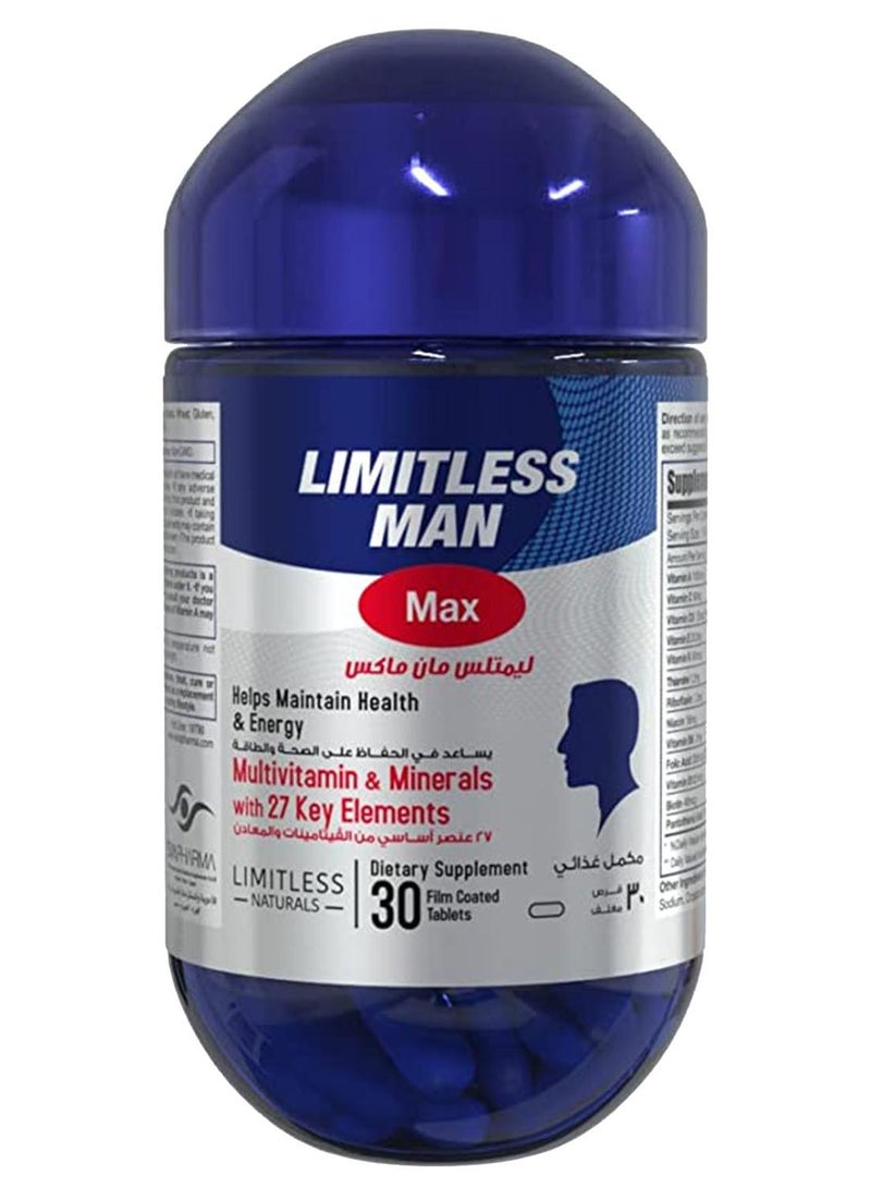 Limitless Manmax M.Vit & Minerals Tab 30S