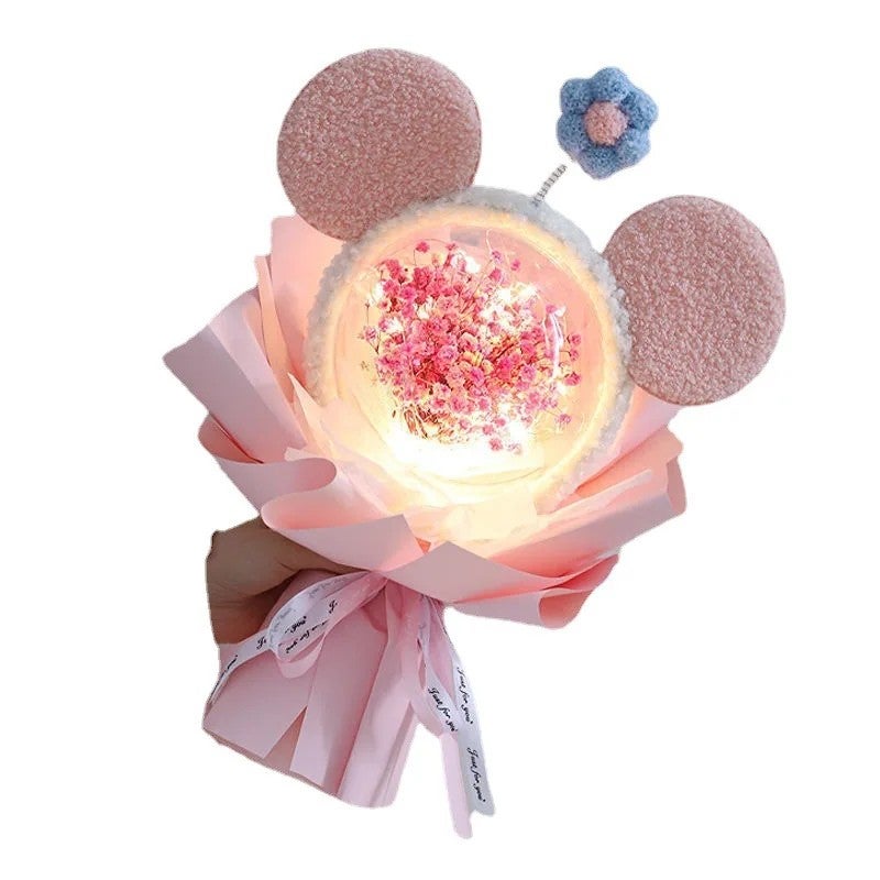 Bluejw Everlasting Dried Flower Bouquet for Women – Perfect Graduation, Christmas, Valentine's Day & Halloween Gift Featuring Cute Cartoon Characters - Image 5