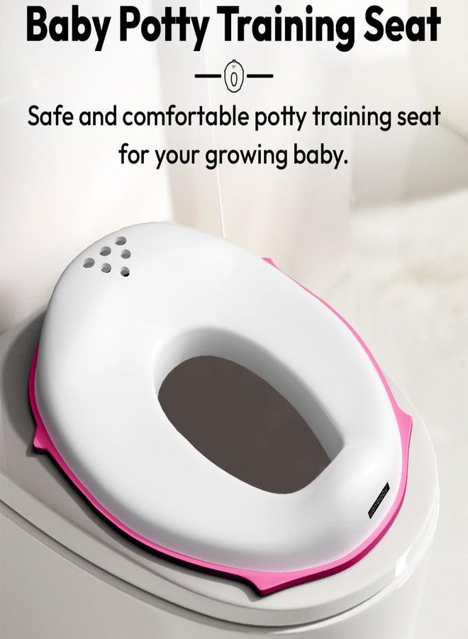 ستاراندديزي مقعد مرحاض للأطفال من عمر سنتين إلى خمس سنوات من Uonibaby by StarAndDaisy، مقعد مرحاض مريح للأطفال الصغار، واقي من الرذاذ وقاعدة مانعة للانزلاق / مقعد مرحاض محمول وسهل التنظيف للأطفال (وردي) - Image 2