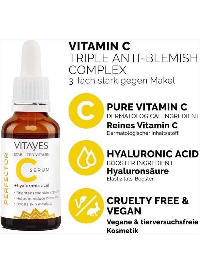 Vitayes Perfecter Vitamin C Serum for Face, Anti Aging Serum with Hyaluronic Acid. Skin Hydrating & Brightening Serum for Dark Spots, Fine Lines and Wrinkles. - Image 5
