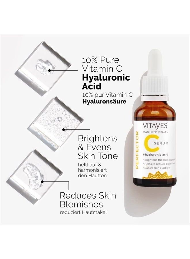 Vitayes Perfecter Vitamin C Serum for Face, Anti Aging Serum with Hyaluronic Acid. Skin Hydrating & Brightening Serum for Dark Spots, Fine Lines and Wrinkles. - Image 3