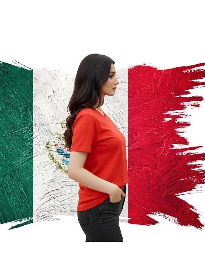 Mexican Casual Womens T-Shirt-100% Cotton-Round Neck|Comfortable&Stylish Design For Womens-Half Sleeve Tshirt For Womens|Gift For Womens - Image 5