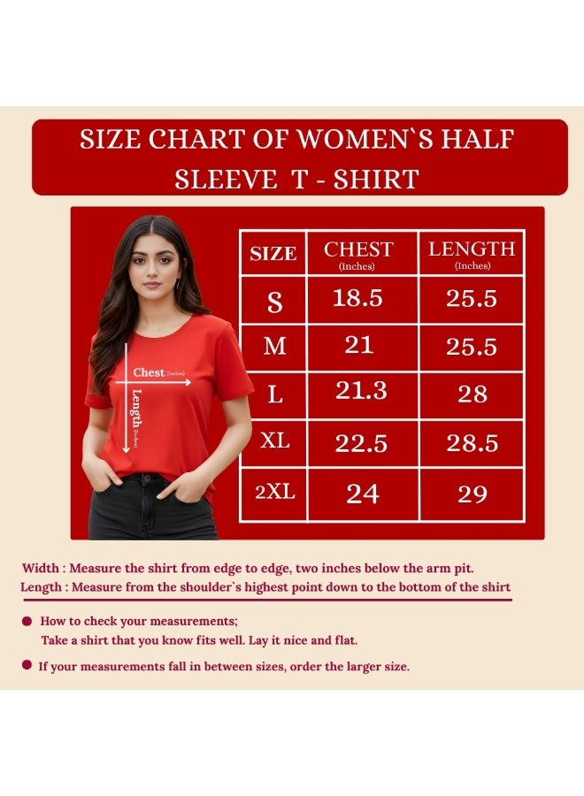 Mexican Casual Womens T-Shirt-100% Cotton-Round Neck|Comfortable&Stylish Design For Womens-Half Sleeve Tshirt For Womens|Gift For Womens - Image 2