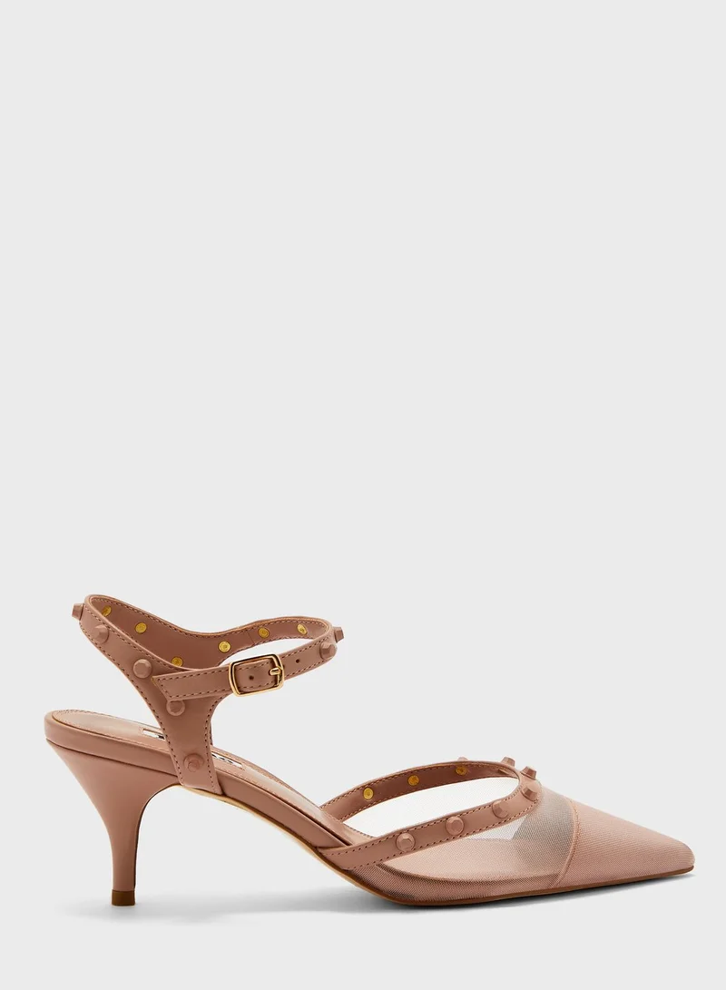 Dune LONDON Ankle Strap Low Heel Sandals