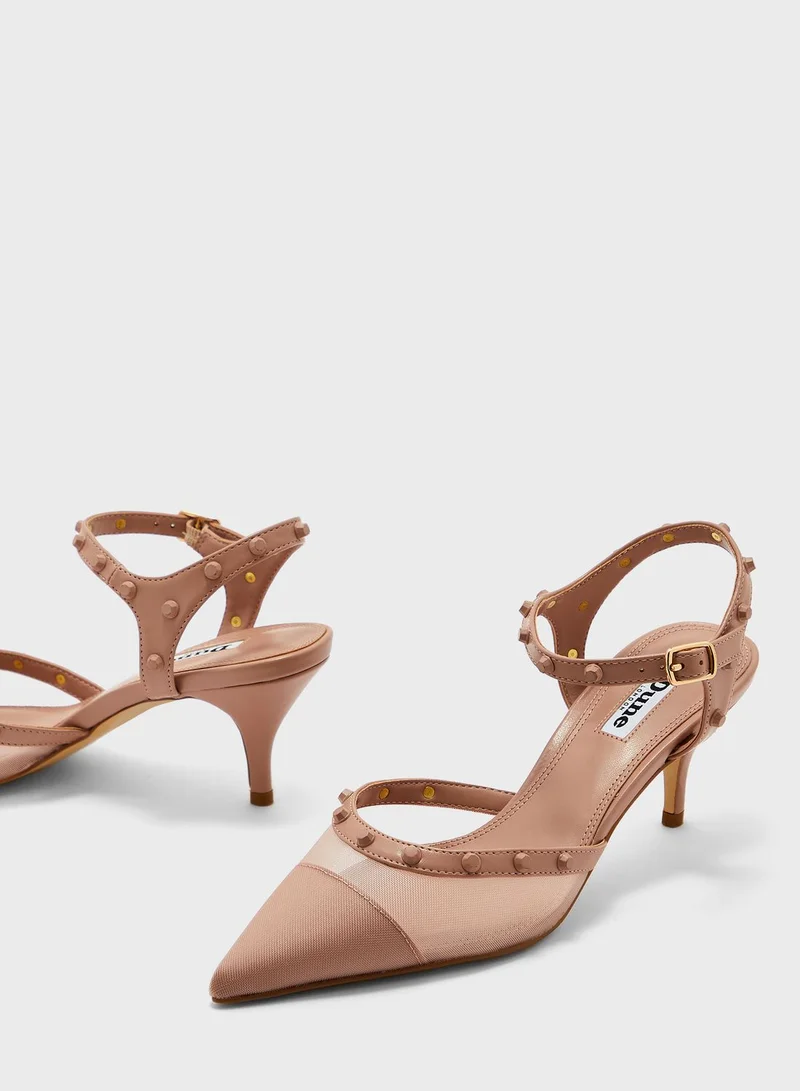 Dune LONDON Ankle Strap Low Heel Sandals