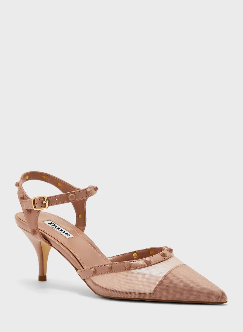 Dune LONDON Ankle Strap Low Heel Sandals