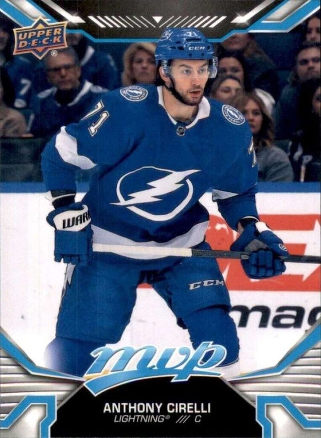 2022-23 UD MVP Hockey #70 Anthony Cirelli Tampa Bay Lightning Official Upper Deck NHL Trading Card (Stock Photo shown, card is straight from pack and box in Near Mint to Mint Condition)