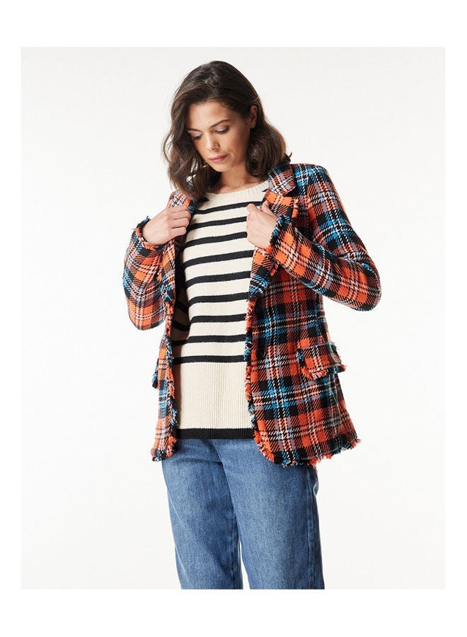 BSB Checkered Blazer with Fringes  - Image 2