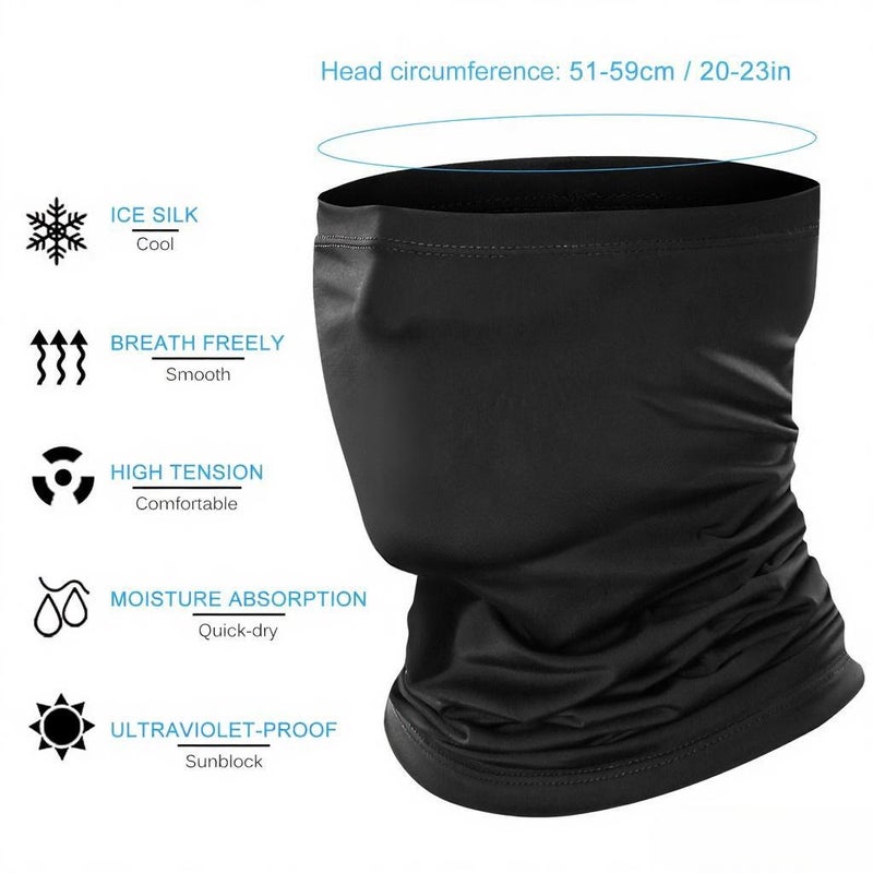 Cycling Face Mask: Ice Silk Fabric, Sun Protection & Cooling Effect - Multi-Functional Cycling Neck Gaiter for Outdoor Cycling, Climbing, Running & Hiking - Image 4