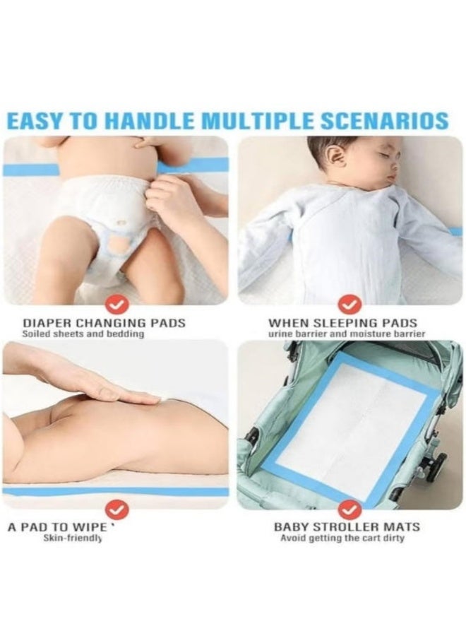 SHENGHUI 50pcs 60x45cm Disposable Changing Pad Leak-Proof Underpad Bed Table Protector Mat, Soft Non-Woven Fabric, - Image 5