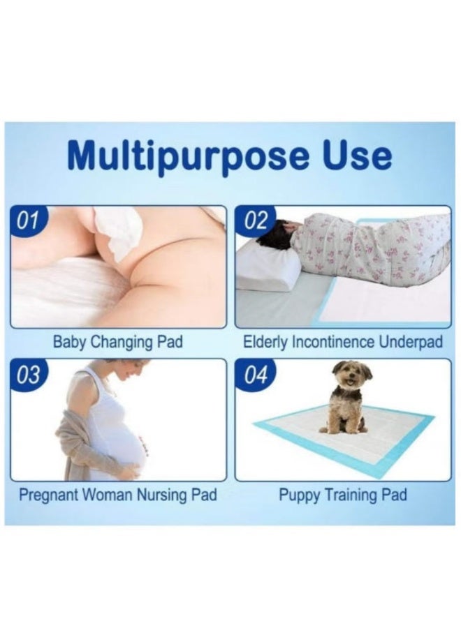 SHENGHUI 50pcs 60x45cm Disposable Changing Pad Leak-Proof Underpad Bed Table Protector Mat, Soft Non-Woven Fabric, - Image 3